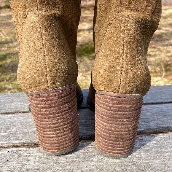 Brown Suede OTK Boots - Picture 6 of 11